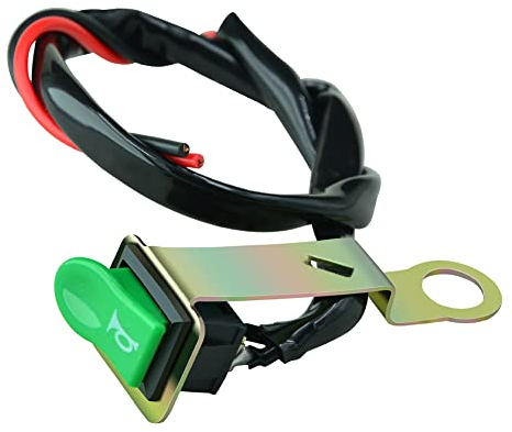 iSpchen Hupenschalter Motorrad Lenkerschalter Druckschalter Hupen Schalter Momentan Druckknopf Schalter Hupenknopf Steuerschalter mit Halterung für Motorräder Roller Elektrofahrzeuge