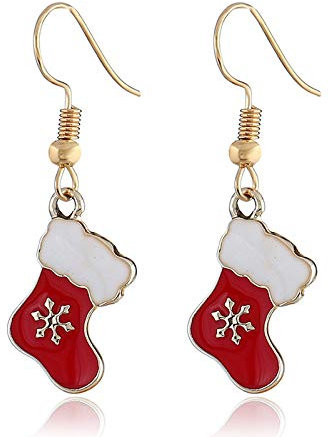 BSLVWG Weihnachtsdekoration, Damen-Weihnachtsohrringe, Weihnachtsbaum/Schneemann/Schneeflocken-Ornamente, Schmuck, Geschenke für Frauen, Feiertagsfeier (07)