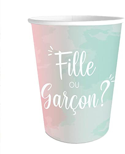 STC - 6 GOBELETS Carton Gender Reveal 25CL Bicolore