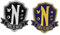Nevermore Academy Patches Wednesday Halloween Kostüm Aufbügler Patch Gold Weiß Farbe (sowohl Gold als auch Weiß)