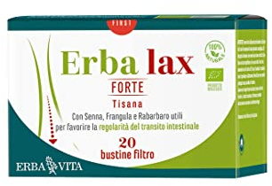ERBA VITA Erbalax Forte Tisana, tisana a base di erbe selezionate per favorire la fisiologica funzione intestinale - 20 Bustine