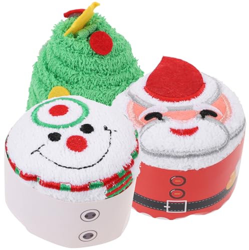 Cabilock 3 Pièces Serviette De Noël De Toilette De Noël Père Bonhomme De Neige Serviette d'arbre De De Serviettes en Coton Serviettes De De
