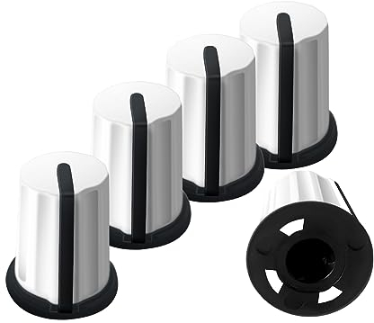 XBERSTAR 5 x Ersatzknopf EQ Fader Cap für Pioneer Numark Rane AKAI DJ Controller Mixer (weiß)