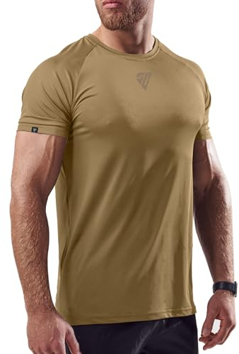 Satire Gym Shirt Herren - Sportbekleidung für Männer - Activewear als Funktionsshirt Herren, atmungsaktiv & komfortabel, perfekt Für Sport & Freizeit (L, Khaki hell)