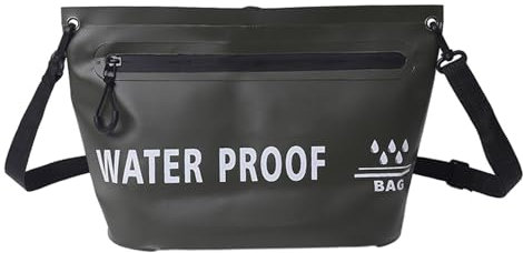 Amagogo wasserdichte Trockentasche, wasserdichte Umhängetasche, Sack-Geldbörse, Handtasche, Umhängetasche für Trekking, Reisen, Schwimmen, Rafting, Damen und, dunkelgrün