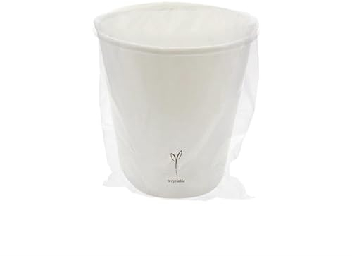 MAQA 100 pcs 200 ml gobelets en papier, gobelets jetables recyclables, gobelets en papier blanc emballés individuellement