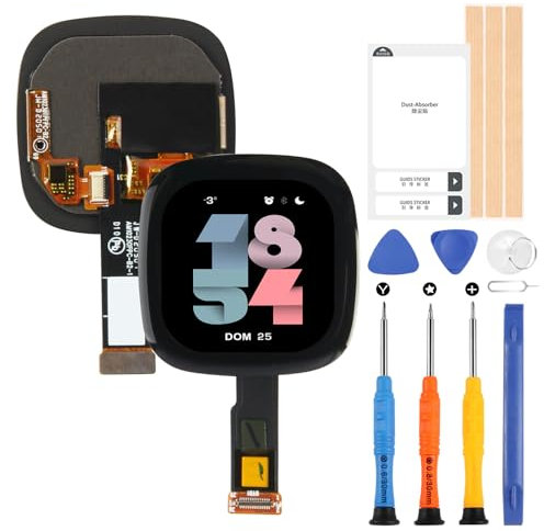 Display-Ersatz-Kits für Fitbit Versa 3 FB511 / Fitbit Sense FB512 Watch LCD Display Touch Digitizer Vollmontage mit Reparaturwerkzeugen
