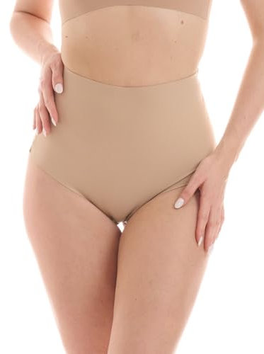 TONEST Shapewear Damen - Bauchweg Shape-String - Mid-Waist - Shaping-Miederstring - Figurformende Unterwäsche - 1000-MS-FC (42, Beige)