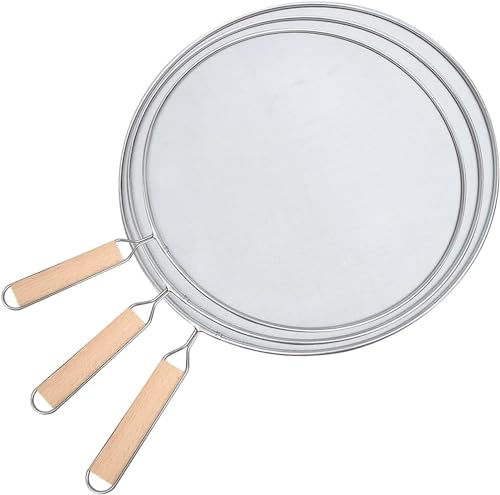 3 Piezas Antisalpicaduras, Antisalpicaduras Cocina,Protector Contra Salpicaduras,Protector Sartenes, Protector Pantalla Antisalpicaduras, Tapas Antisalpicaduras, Para Muchas Ollas(25cm/29cm/33cm)