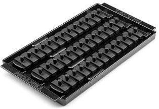 TEKTON 1/4 Inch Drive 3-Rail Socket Organizer Set, Black (39-Tool) | OST05239