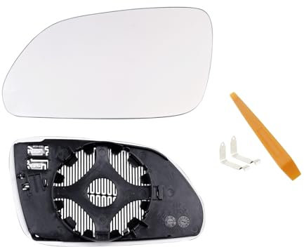 IUSOT Spiegelglas Außenspiegel für VW Polo 9N (2005–2009) & Skoda Oktavia (1Z3/1Z5, 2004–2008) beheizbares asphär, Spiegelglas rechts kompat. mit Polo 9N3 Blinker Asphär Set (Rechts)