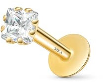 Amberta Piercing Helix y Tragus en Oro de 9 Quilates para Mujer u Hombre | Calibre 1.2 mm | Conch Oreja