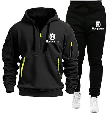HYFZXWX Pantaloni in felpa con cappuccio in cotone H.usq-varnas da uomo/donna, adatti ad abbigliamento sportivo classico, abbigliamento da jogging casual corsa/a3/M