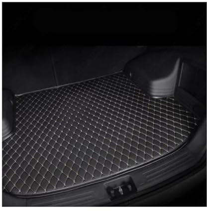 Bandeja Maletero Esteras Coche Cuero Personalizadas Revestimientos Para Maletero Para Peugeot 308 206 508 301 408 2008 207 3008 RCZ 307 Sw 607 407 4008 5008 2008 Alfombrilla Maletero(Black Beige)