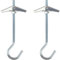 2 Pcs Ceiling Hooks for Hanging Plants Plasterboard Ceiling Hook M4/90mm Galvanized Steel Mount Hook Fixing Anchors with Threaded Hooks for Drywall Cavity Hollow Wall Board Hanging Plants Lights