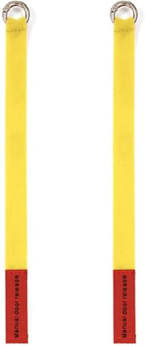 2pcs Car Door Emergency Pull Cord Simple Operation Escape Pull Strap Car Emergency Exit Rope Easy Installation Handle Set Door Hardware and Lock (Yellow)