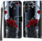 Handyhülle für Samsung Galaxy S24 Hülle, Magnetische Flip Stoßfeste Schutzhülle mit Standfunktion Kartenfächern Klapphülle Handytasche silberner Schmetterling