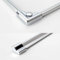 WITEN&NOCK Barre de seuil en aluminium - Joint de douche - Embouts et connecteurs d'angle - Pour receveur de douche - Cabine de douche droite - Longueur : 100 cm - Chromé