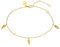 Purelei® - Akala Fußkettchen Damen – Edelstahl 18K vergoldet/rosé/silber – Mit echten Süßwasserperlen & Muschelanhängern – Verstellbar 21–25 cm – Sommerliches Fußband (Gold)