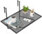 GIANTEX Balkontisch klappbar Hängetisch, Balkonhängetisch 60,5 x 50,5cm, Klapptisch Gartentisch zum Einhängen, stabile Dreiecksstruktur, Hängetisch Balkon Terrasse (Fest)