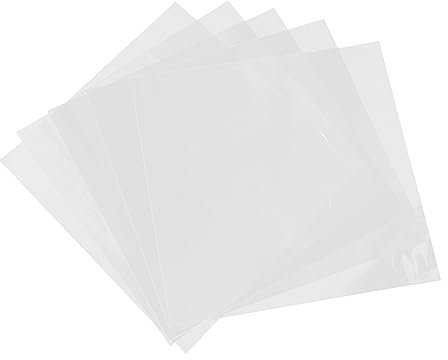 NUOBESTY 50pcs Vinyl Record Album Sleeve Crystal Cover Vinyl Record Bag Protector Sleeves