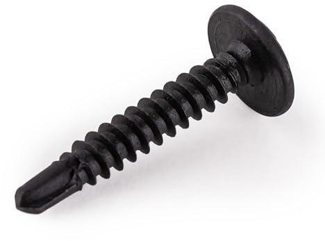 MIVOS Selbstbohrende Schrauben phosphatiert schwarz - 25x4,2 mm - 50 Stück - Montageschrauben - Bohrschrauben für Gipskartonplatten - Gipsfaserplattenschrauben