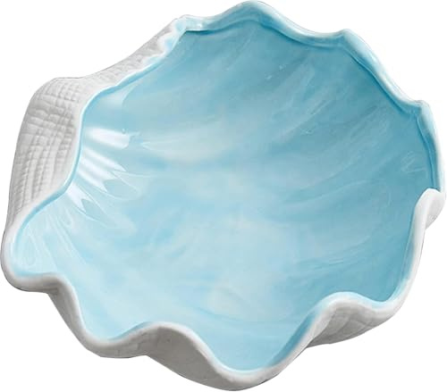 Seestern Schmucktabletts, Muschel Deko Schalen, Porzellan Schmuckteller, Deko Tablett Keramik Flur, Jewelry Tray für Ringe Ohrringe Halsketten Lippenstifte, Schmuck Teller (Muschel Deko Schale)
