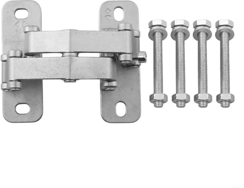 Cerniera in acciaio inox a 180 gradi per porte in pietra, porte tagliafuoco e applicazioni pesanti, capacità di carico 70 kg, argento (70 kg)