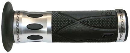 Progrip PA072800CRAG Lenkergriffe Street 728, Schwarz/Aluminium Silber Poliert