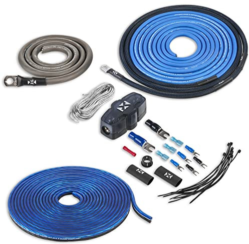 NVX True Spec 4 Gauge 100% Copper Single Amp Wiring Kit with Speaker Cable, No RCA [XAPK4]