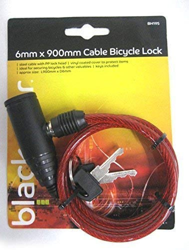 blackspur 6mm X 900mm Cable Bicycle Lock BH195