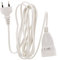 Zenitech - Alargador Eléctrico 6A - Cable HO3VVH2F 2x0,75mm² - con Enchufe sin Tierra - Seguridad Infantil - Ideal para Aparatos Domésticos - Conforme a Las Normas NF y CE - Blanco - Longitud 3m
