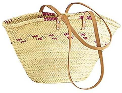 La Vannerie d'Today Coloured Palm Moses Basket with Shoulder Strap