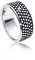 MATERIA Damen Herren Ring antik mit Punkten 925 Silber breit massiv #SR-109, Ringgrößen:62 (19.7 mm Ø)