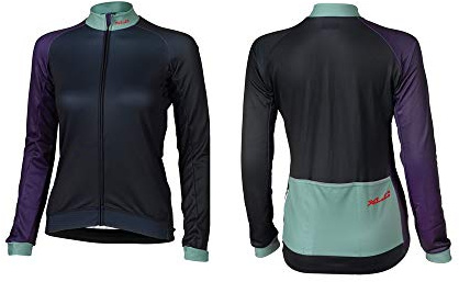 XLC Damen Damen Longsleeve Race Trikot, Dunkelblau/Weiss/rot, XL, 2510184034