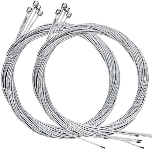 HUAFY Gear Shifters Cable, 10Pcs Gear Shifter Cable, 2M Long Bicycle Replaceable Wire Inner Derailleur Wire Stainless Steel