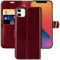 MONASAY Wallet Case for iPhone 11,6.1inch, [Glass Screen Protector Included][RFID Blocking] Flip Folio Leather Cell Phone Cover with Credit Card Holder for iPhone 11, Burgundy