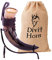 Divit - Cuerno para Beber con Soporte de Hierro, auténtico Cuerno Medieval para Beber Cerveza | Adornos de latón y Saco de Regalo de arpillera Incluido | Capacidad de 16 oz (400-500 ml)