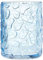 WENKO Zahnputzbecher Vetro rund, Zahnbürstenhalter für Zahnbürste & Zahnpasta aus Glas mit Reliefmuster, Ø 7,5 x 10 cm, Blau