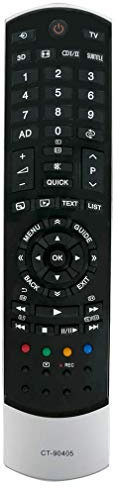 VINABTY CT-90405 Fernbedienung ersetzt für Toshiba TV 75028483 46TL963G 32TL933 32TL963G 32TL933RB 32UL975G 40TL933F 40TL938 40TL938F 40TL938G 40TL939 40TL963G 40TL966 40TL933G