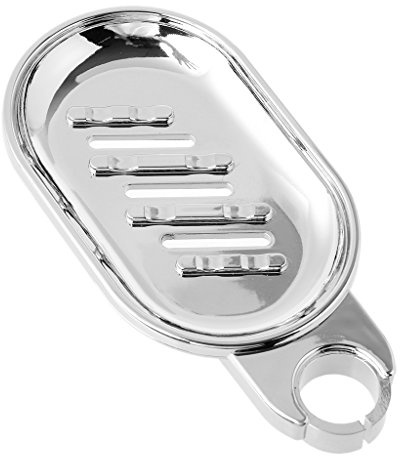 Rtengtunn Soap Dish, 22mm Plastic Shower Rail Soap Holder Soap Pallet Shower Rod Slide Bar ABS Chrome
