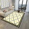 Teppich Auslegware gelb Salon Teppich gelb grau dünne Linie geometrisches Muster Anti-Rutsch-Teppich langlebig Designer Teppiche 200X230CM Auslegware Teppichboden 6ft 6.7''X7ft 6.6''