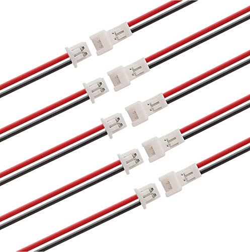 VUNIVERSUM 10 Paare 1.25 SH 2Pin Premium Mini Micro JST Stecker Buchse inkl. 15cm 28AWG Kabel Lipo Akku Adapter Mr. Stecker Modellbau®