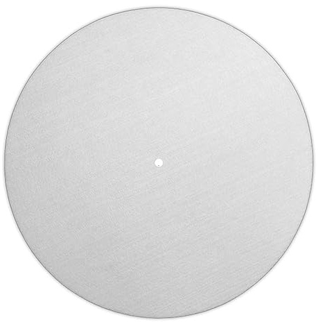 2 Slipmats aus härterem, antistatischem Filz, Gewicht einer Matte 35 g, Stärke: 2,5 mm, Durchmesser 298 mm, Farbe: weiß