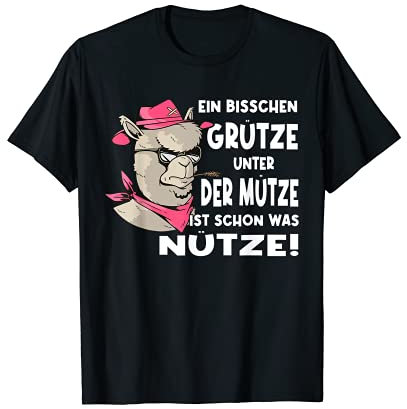 Ein bisschen Grütze unter der Mütze - Lustiges Alpaca Lama T-Shirt