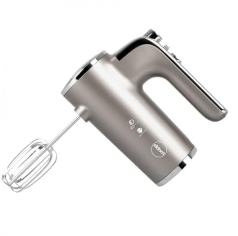 Küchenmaschine R110, Edelstahl, 400 W, 2 Paar Handmixer, Handrührgerät mit 5 Geschwindigkeitsstufen, praktischer Handrührer mit Misch- und Schneebesenaufsätze, eldom R110