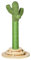 PawHut Albero Tiragraffi per Gatti Adulti e Gattini a Forma di Cactus, Corda Sisal e Base con Palline in Legno, 32x32x60cm, Verde