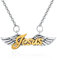 KINGWHYTE Schutzengel Flügel Halskette Sterling Silber Jesus Engel Flügel Halskette Schmuck Geschenke für Frauen Mädchen Tochter