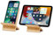 FadyDail Support Telephone Bureau en Bambou avec Trou de Charge, Portable Porte Telephone en Bois Phone Stand pour iPhone, iPad Bureau, Tablette et Tous Les téléphones