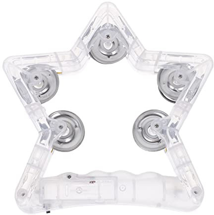 ABOOFAN Spielzeug LED-Tamburin Musikalisches Blinkendes Tamburin Hand-Percussion-Instrument Handschlittenglocken für KTV-Bar-Partybevorzugungen (Keine Batterie) Kinderspielzeug